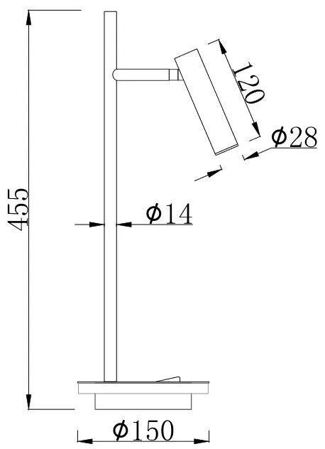 Veioza, Lampa de masa Estudo alb MY-Z010TL-L8W3K