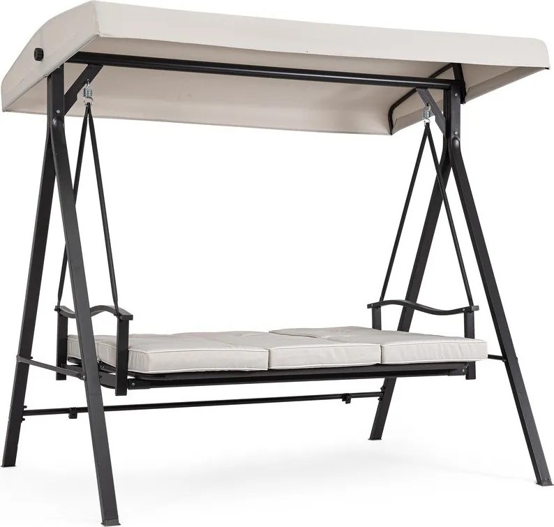 Balansoar de grădină gri antracit/bej din metal Taurus – Bizzotto