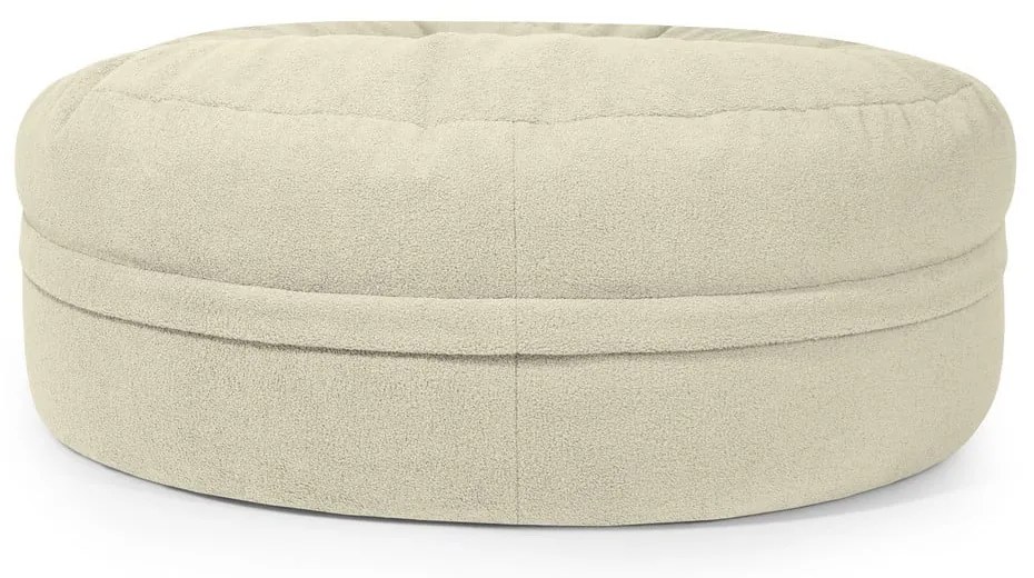 Fotoliu bean bag maro cu tapițerie din țesătură bouclé Roll 135 – SLOWDOWN