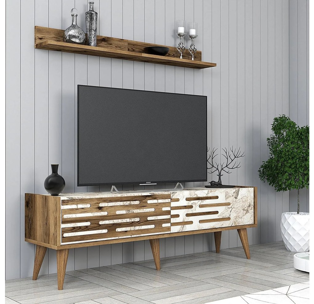 Mobilier living Valencia (Nuc + Marmură albă). 1089355