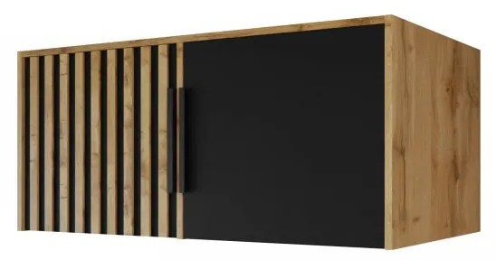 Suprastructură dulap Lenona Lux D2 (Stejar wotan + Negru) . 1104480