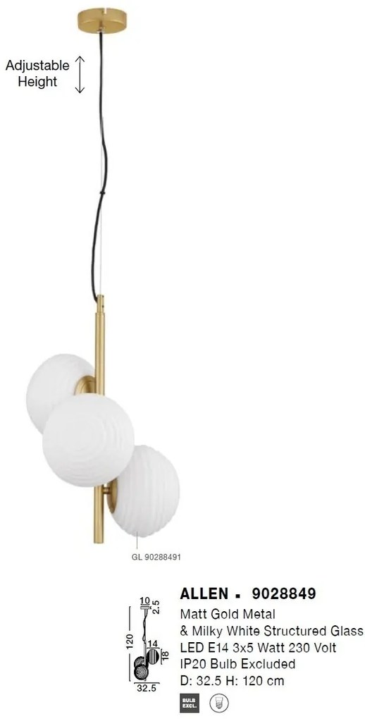 Lustra suspendata design modern decorativ ALLEN 3L