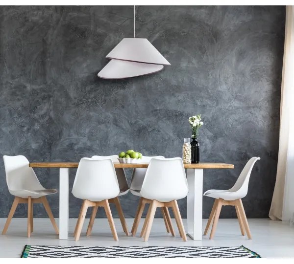 Lustră pe cablu Duolla COCO 1xE27/40W/230V d. 50 cm alb