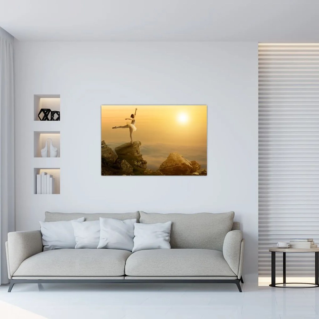 Tablou - Balerină pe stâncă (90x60 cm)