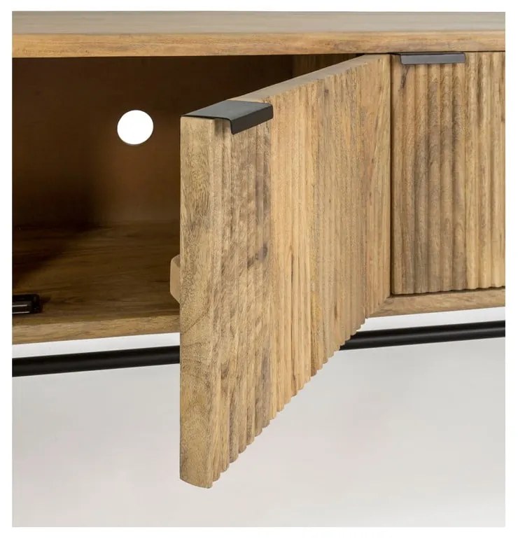 Comodă TV în culoare naturală din lemn de mango 145x50x40 cm Mundra – MOME