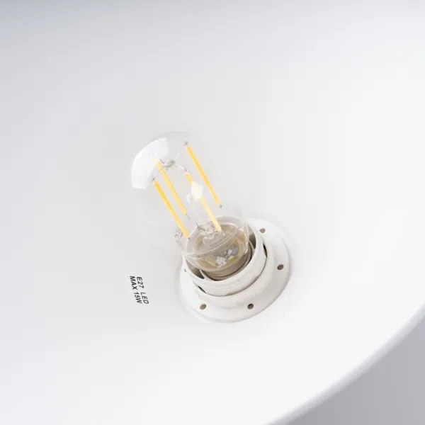 Lustră pe cablu Sollux SL.1325 ZUMA 1xE27/15W/230V alb