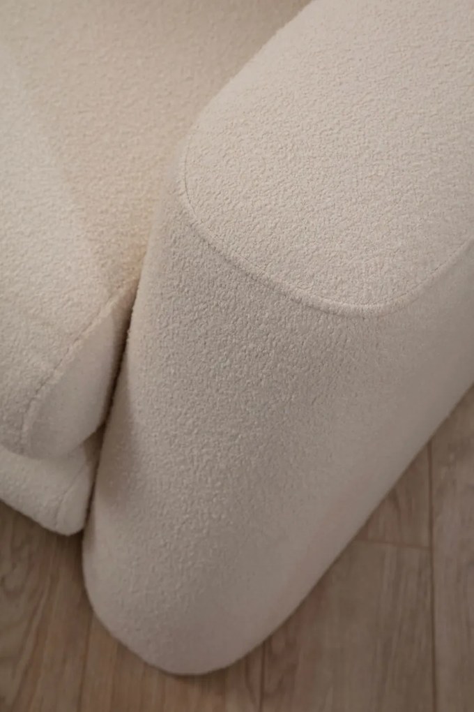 Coltar Lily crem plusat pe stanga