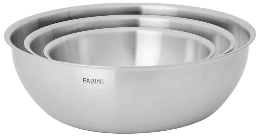 Boluri argintii 3 buc. din oțel inoxidabil ø 25,5 cm Lucca 3.0 – FABINI