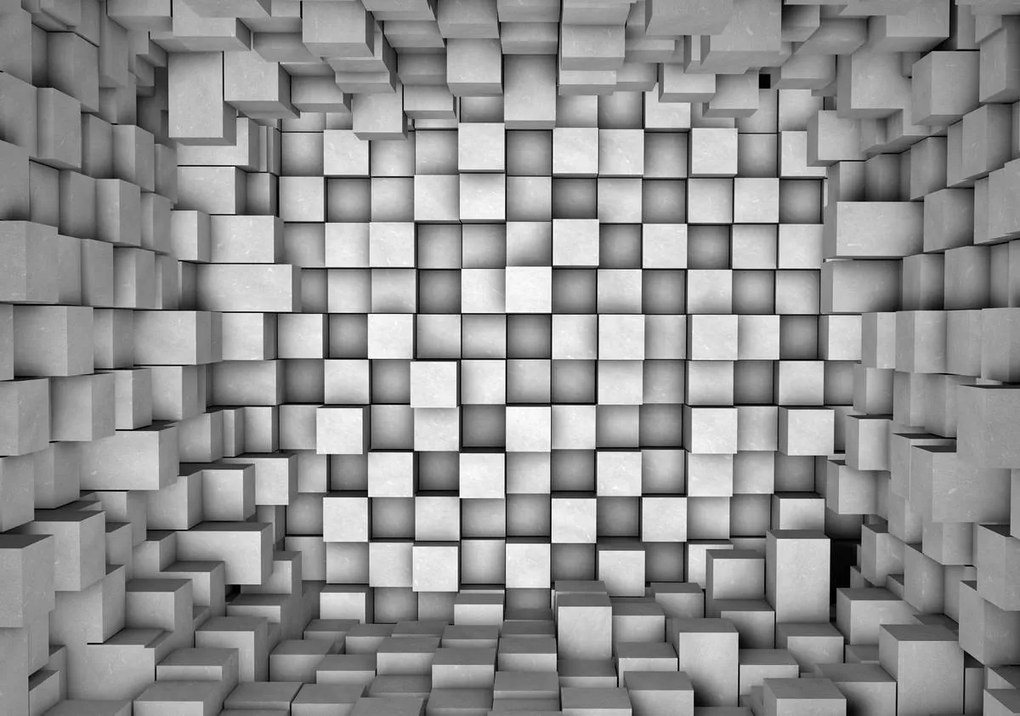 Fototapet - 3D pătrate (254x184 cm)