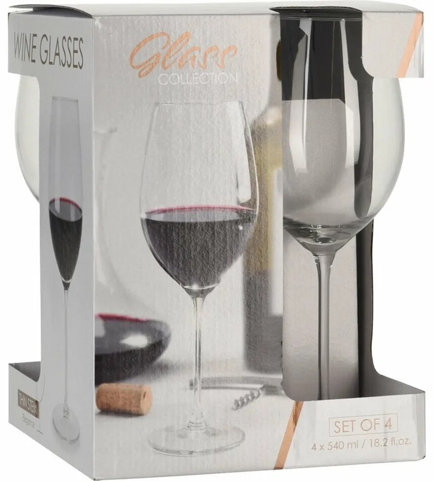 Set de pahare pentru vin roșu Sunset 540 ml, 4buc.