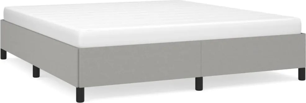 vidaXL Cadru de pat fără saltea, gri deschis, 180x200 cm, textil