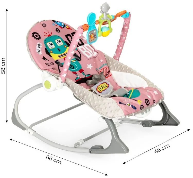 Scaun balansoar pentru copii ECOTOYS în roz