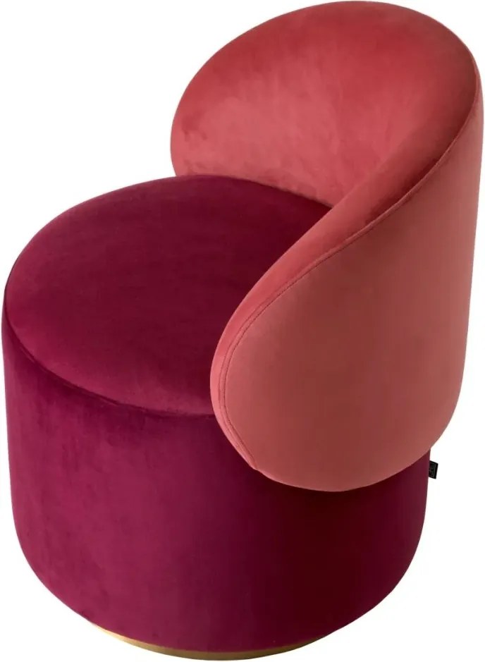 Fotoliu pivotant modern design LUX Chair Greer, Savona bordeaux red