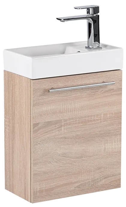 Mobilier de baie fantastic, cu lavoar, în culoarea stejarului Sonoma