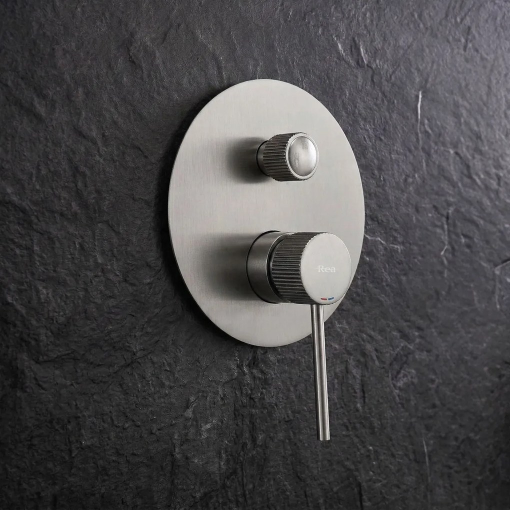 Set de dus incastrat Rea Lungo Stripe Nickel Brush + BOX