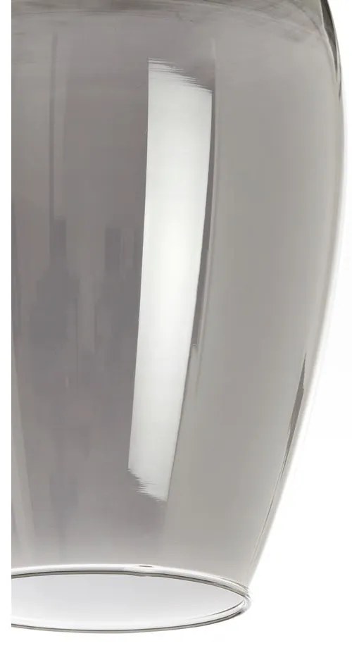 Lustră gri închis/în culoarea bronz cu abajur din sticlă ø 35 cm Lukaro – Light & Living