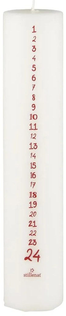 IB Laursen Lumanare alba de Advent cu cifre rosii 1 - 24