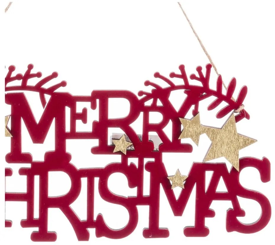 Decorațiune suspendată pentru Crăciun din lemn 22 cm Merry Christmas – Casa Selección