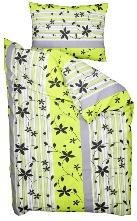 Lenjerie de pat bumbac Liana verde Dimensiune lenjerie de pat: 70 x 90 cm | 140 x 220 cm