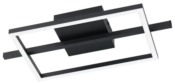 Plafonieră LED dimabilă Eglo 901115 AMANDOLO LED/17W/230V negru + telecomandă