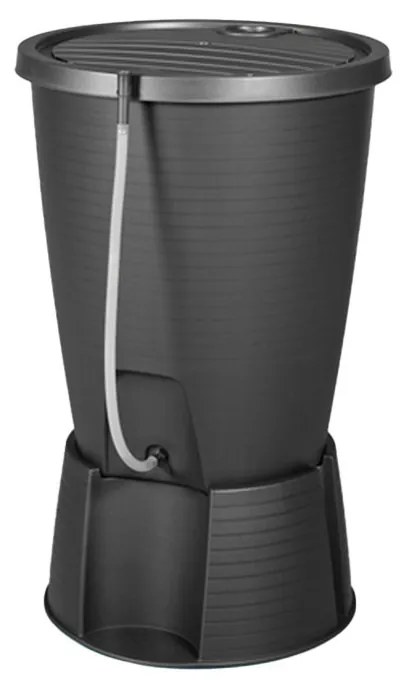 Rezervor de apă de ploaie din plastic Indigo Water Butt 220L cu furtun de grafit