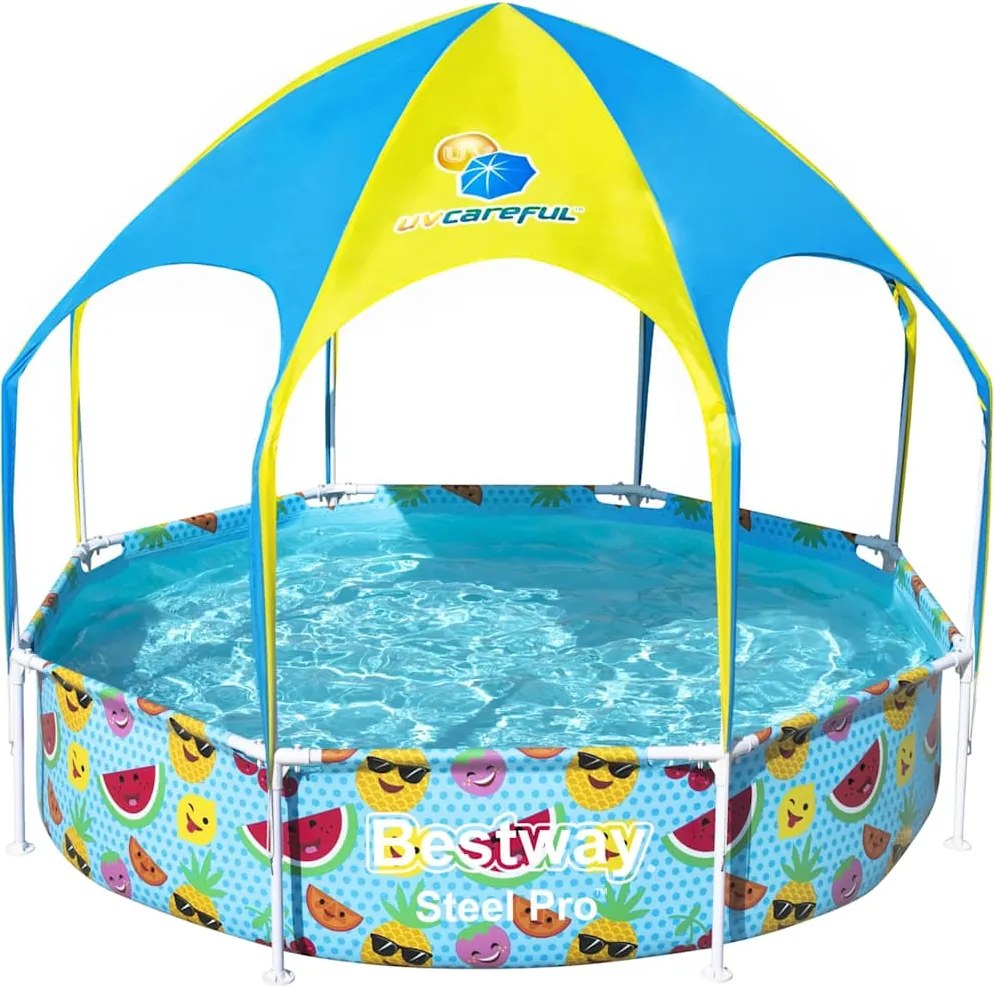 Bestway Piscină supraterană copii Steel Pro, protecție UV, 244x51 cm
