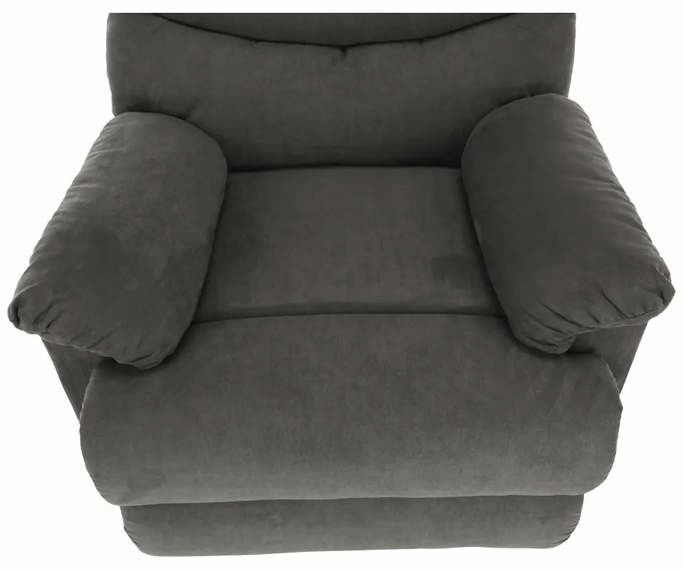 Fotoliu reglabil masaj, material textil catifea gri, LAMBERT