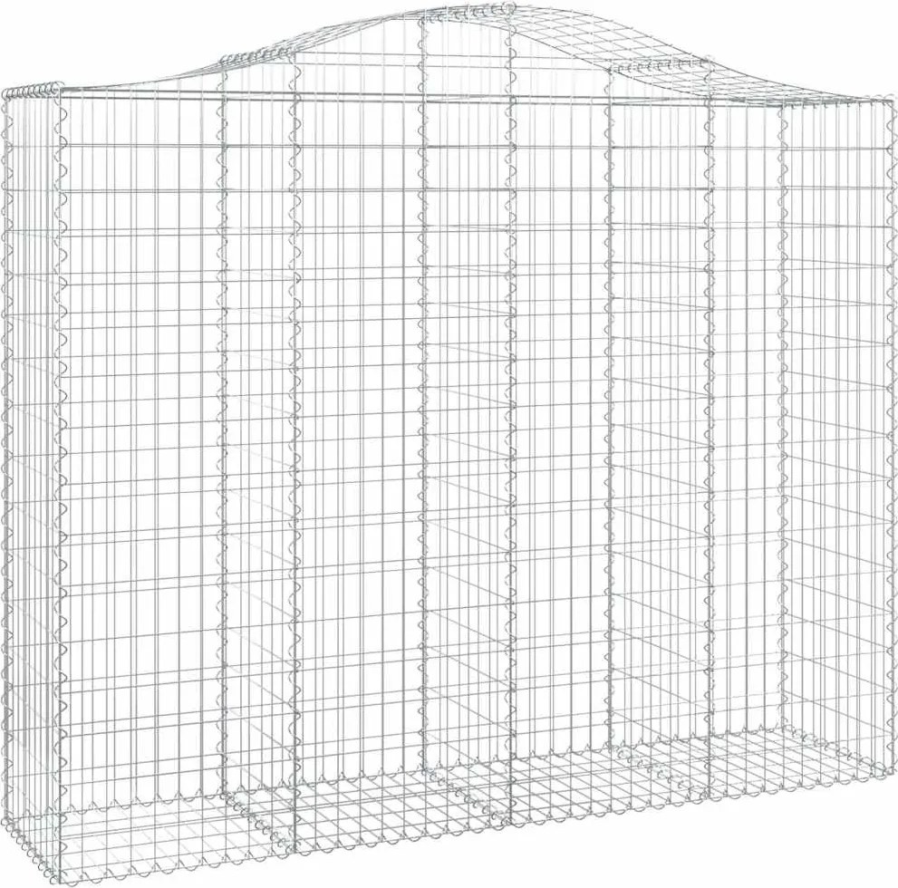 vidaXL Coș gabion arcuit, 200x50x160/180 cm, fier galvanizat