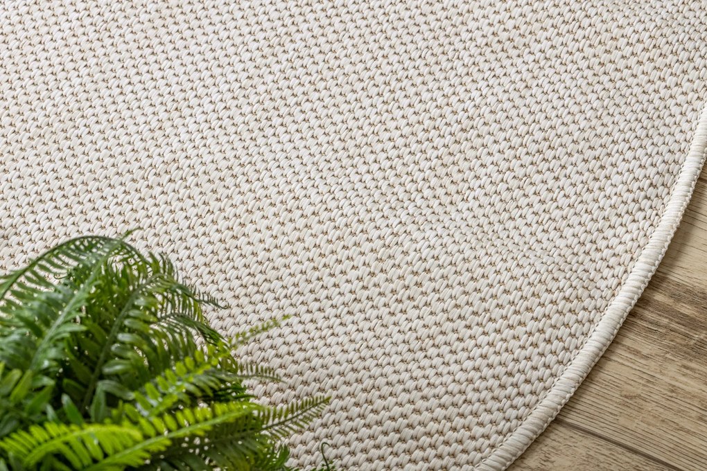 Covor SISAL SION cerc A5165A Melanj țesute plate ecru / cremă