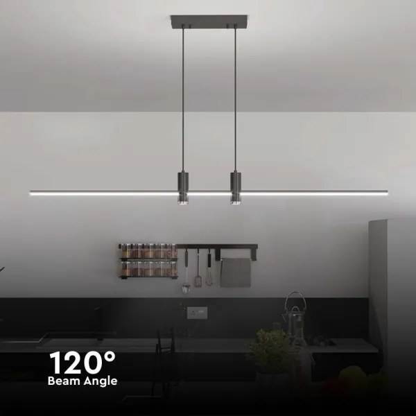 Lustră LED pe cablu LED/19W/230V 4000K negru