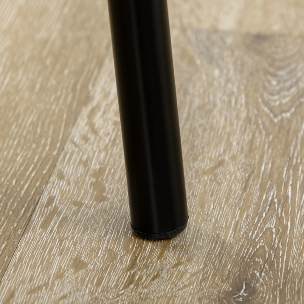 HOMCOM Set bistrou 3 piese, 1 masă, 2 scaune, 80 cm x 53 cm x 74,5 cm, Negru | Aosom Romania