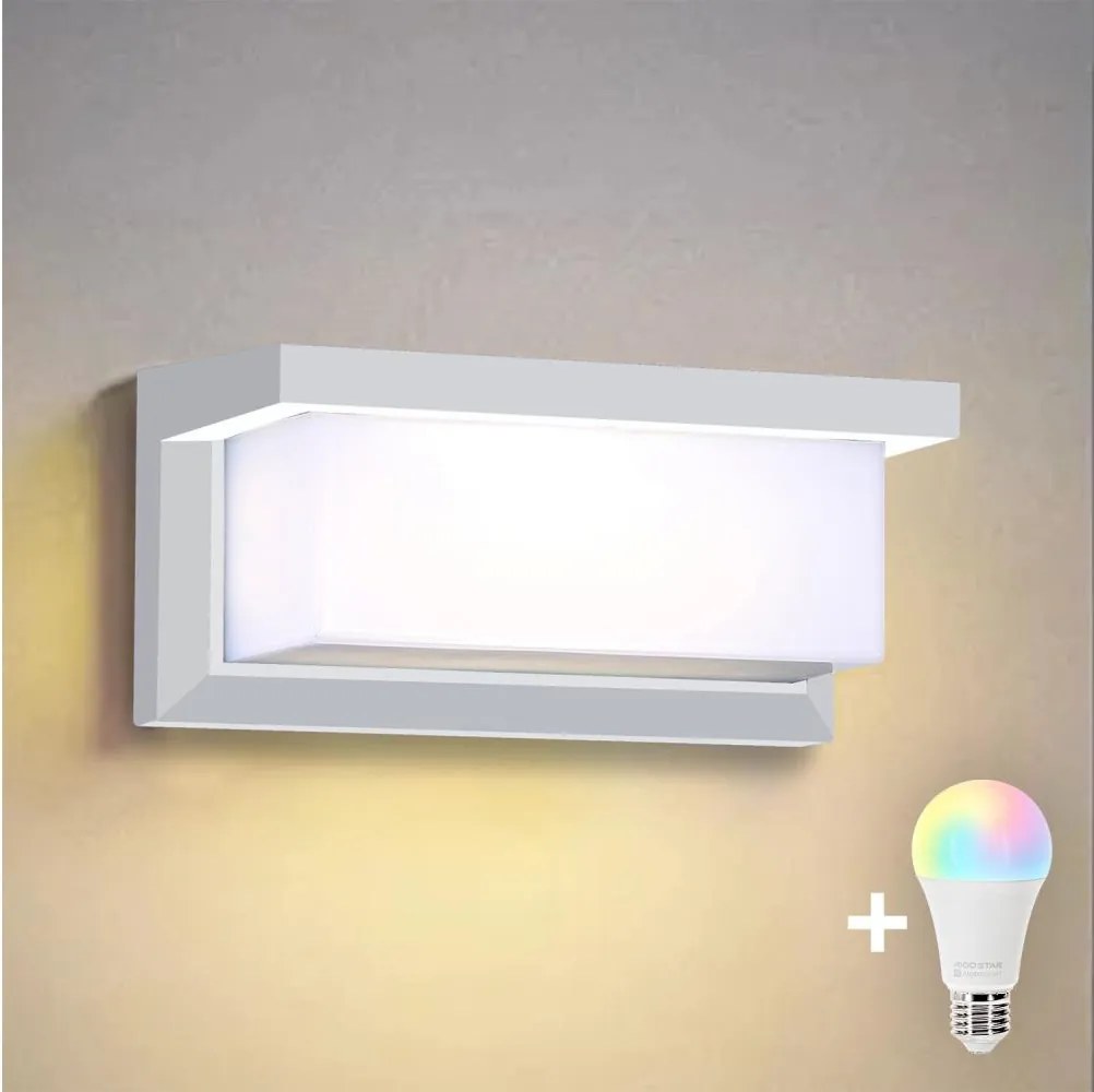 BRILAGI BRICKY - Aplică LED RGBW de perete pentru exterior, 1xE27/12W/230V, albă, IP54