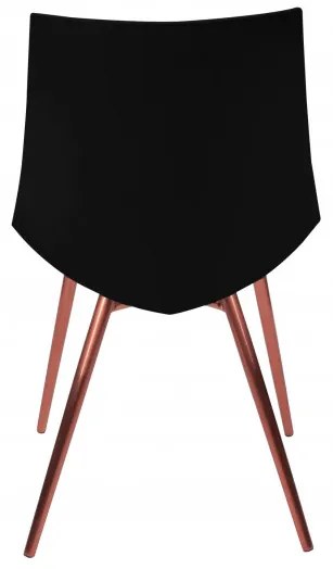 Set 4 scaune Dakota negru/cupru