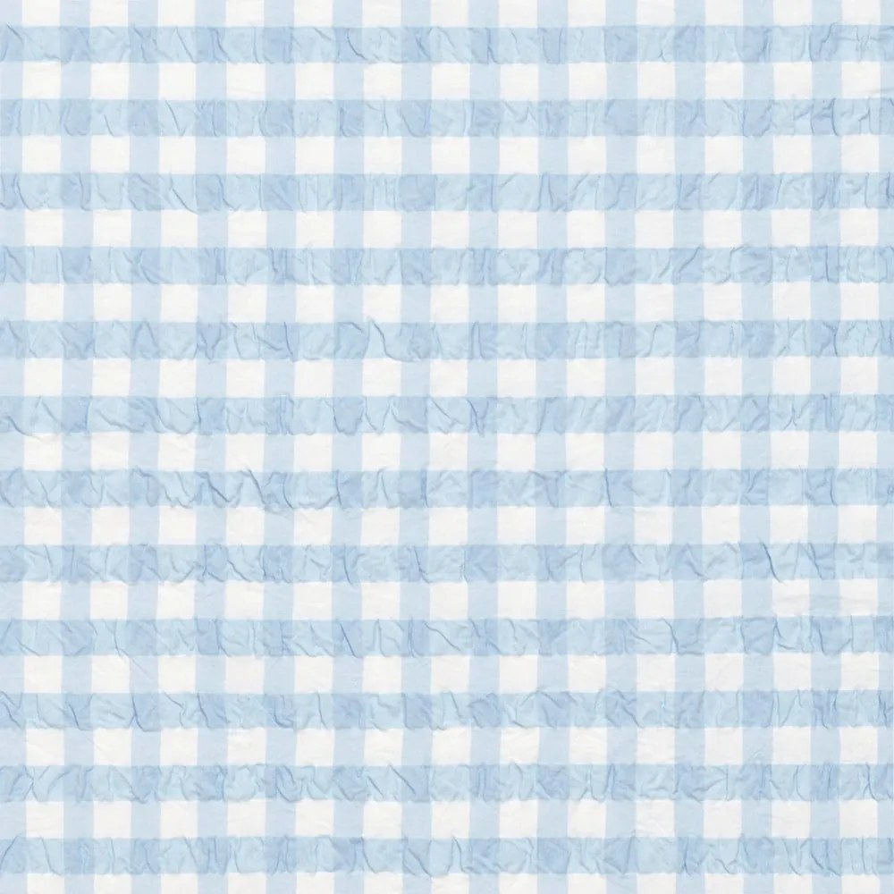 Lenjerie de pat albă/albastru-deschis din țesătură crep pentru pat de o persoană/extinsă 140x220 cm Bæk&amp;Bølge – JUNA