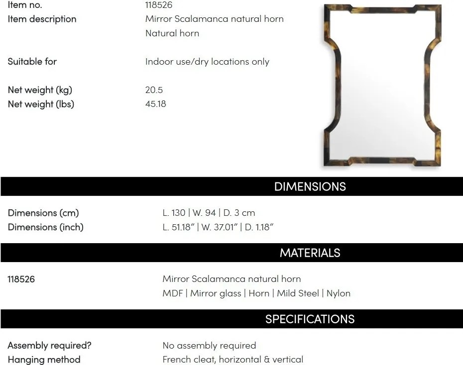 Oglinda decorativa design LUX Scalamanca