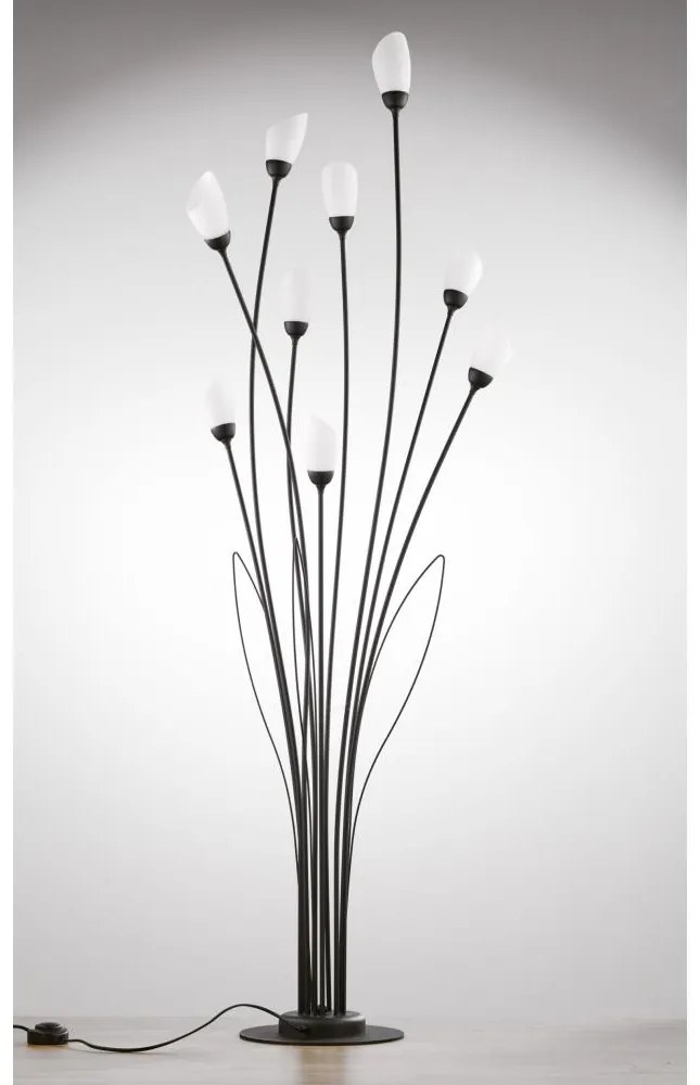 Jupiter 2058 - Lampă de podea GLORIOSA, 9 x G9, 14 W, 230 V, neagră