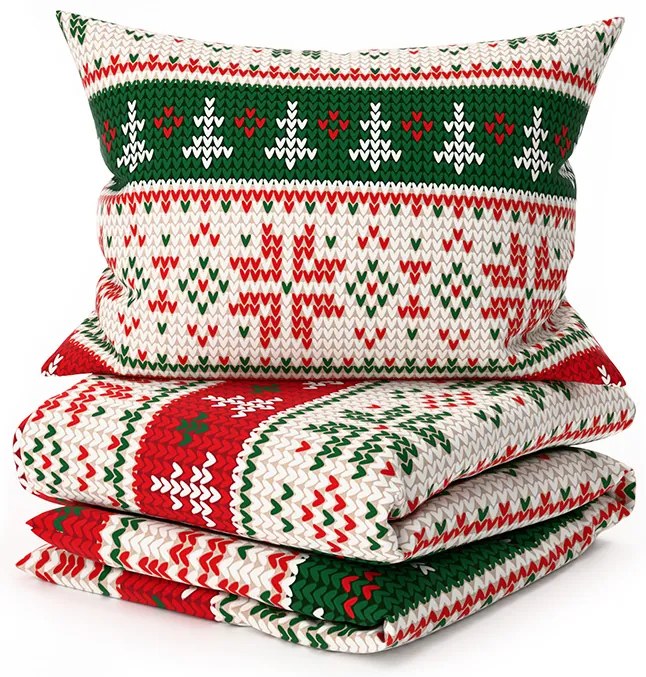 Lenjerie de pat din microfibra FROSTED CHRISTMAS colorata Dimensiune lenjerie de pat: 2 buc 70 x 90 cm | 200 x 220 cm