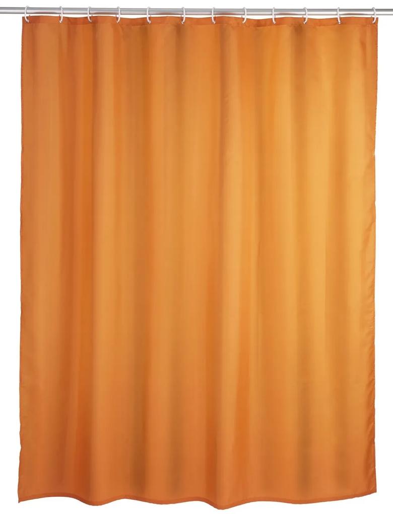 Perdea de dus anti-mucegai, Wenko, Single-colour, 180 x 200 cm, poliester, portocaliu