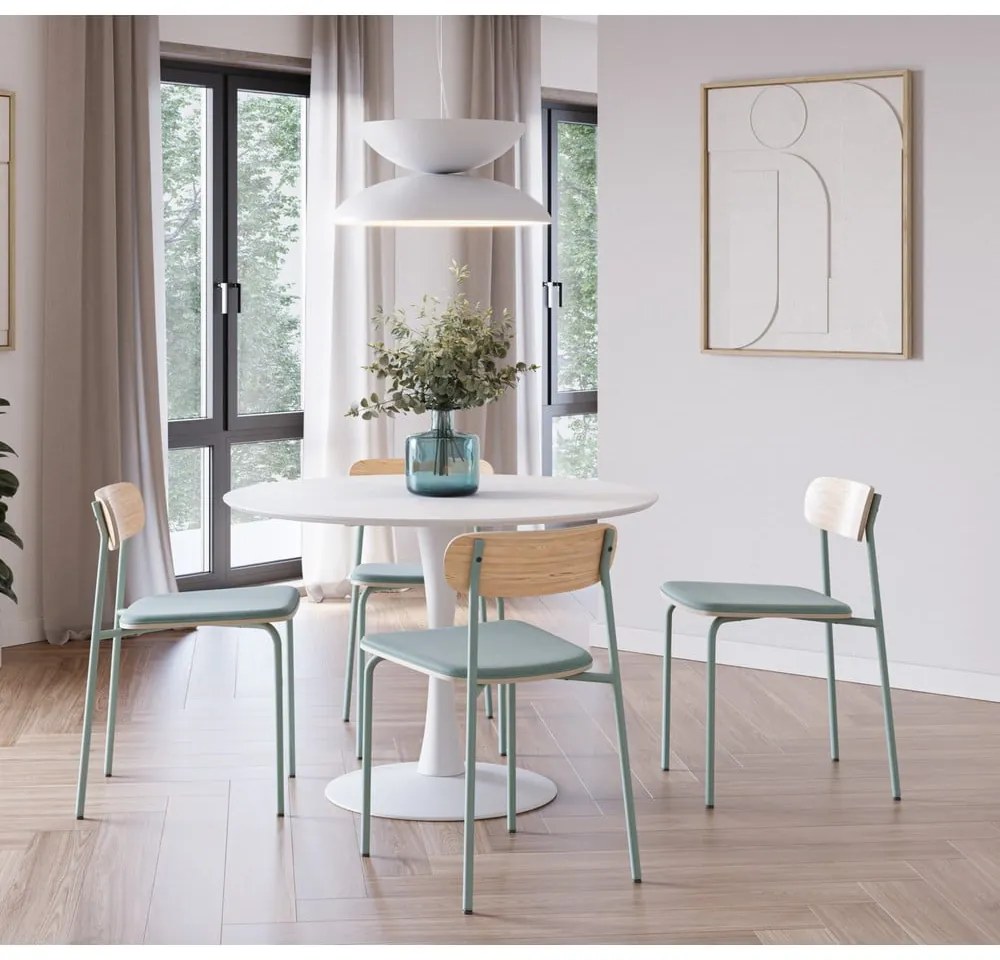 Scaune de dining verde/în culoare naturală 2 buc. Adriana – Marckeric