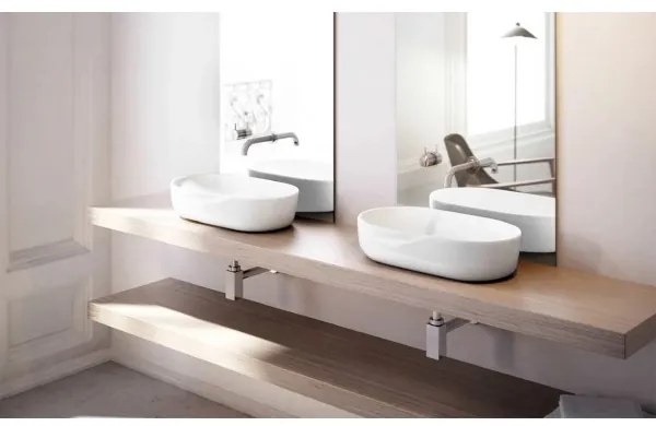 Bathco 4037 - Lavoar pentru blat TOULOUSE 59x41,5 cm porțelan/alb