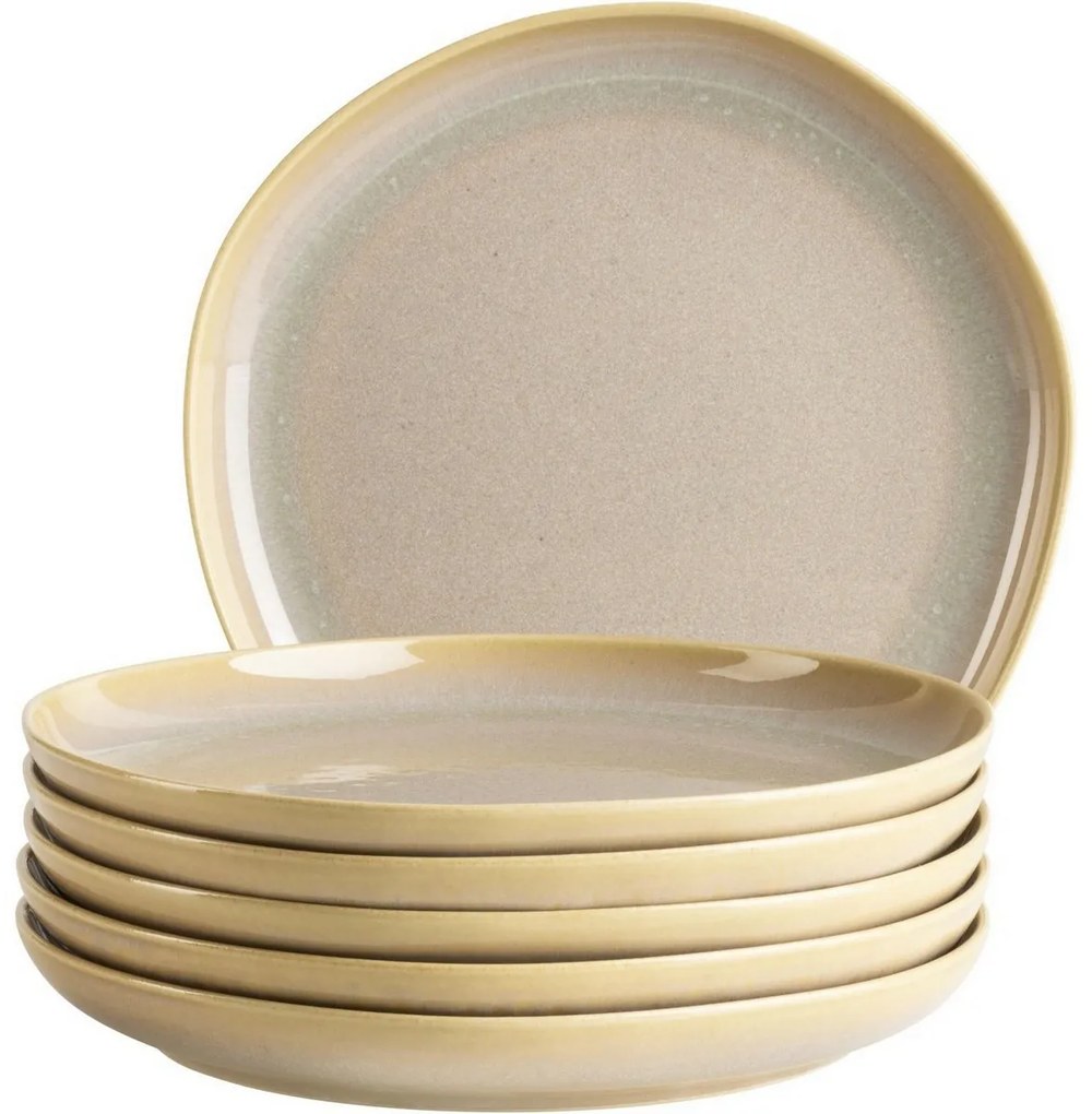 Mäser Set de farfurii de desert Cordelia Sand Textura 22 cm, 6 buc.