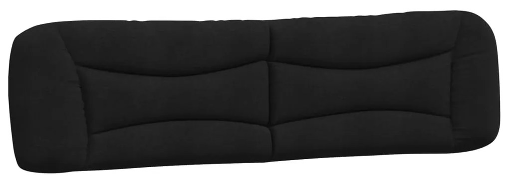 374618 vidaXL Pernă pentru tăblie de pat, negru, 200 cm, material textil