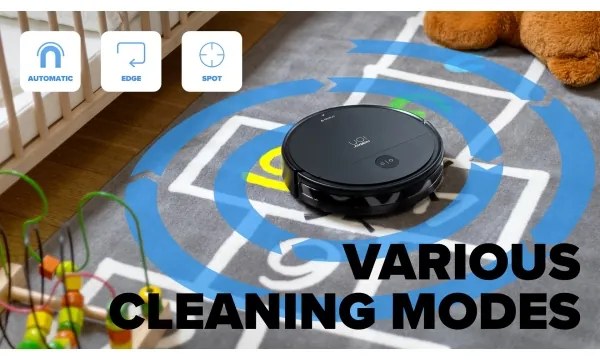 Niceboy ION Charles i6 - Aspirator robot 2în1, 2600 mAh, Wi-Fi, negru