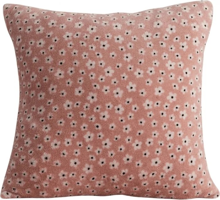 Husa de perna dubla fata DUO SENSE DAISELLE 45x45 cm microplus/flanel, roz