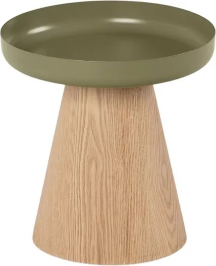 Măsuță de cafea rotundă Tresel 40 cm pentru living - natural / verde