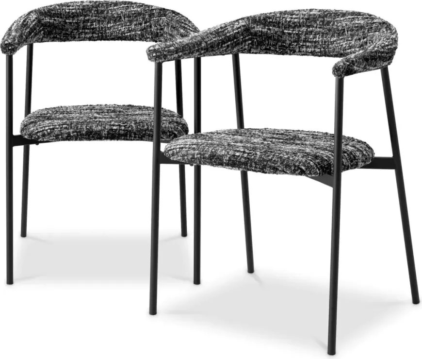 Set de 2 scaune design LUX Julio, Boucle sonata black