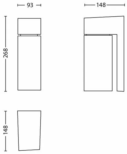 Aplică de exterior BORDER 1xE27/23W/230V IP44 gri Philips