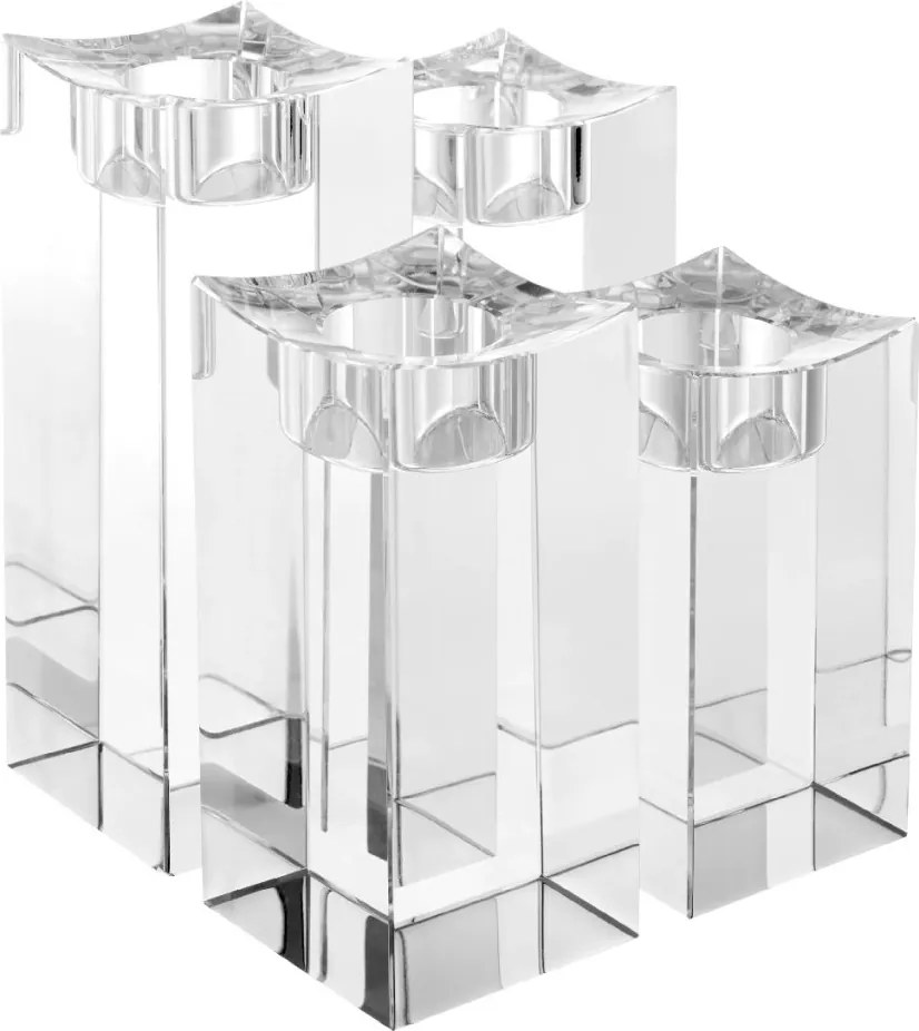 Set de 4 suporturi pentru lumanari Giancarlo high
