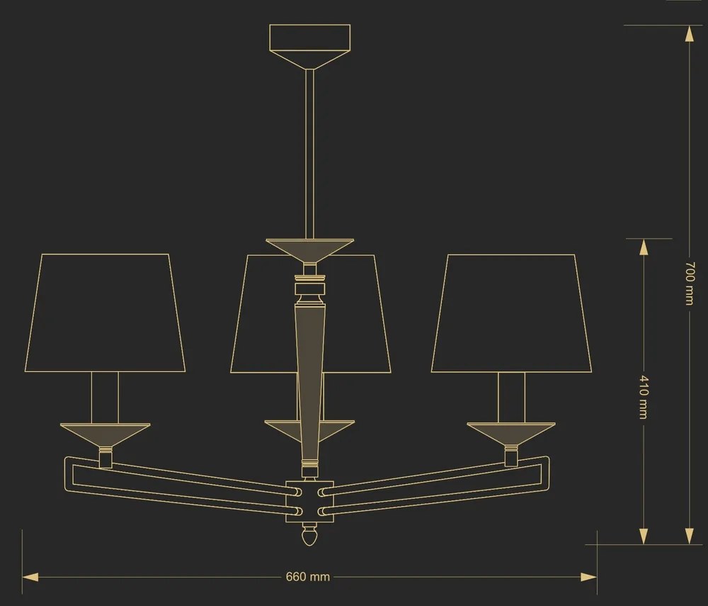 Candelabru 3 brate design clasic realizata manual Zola