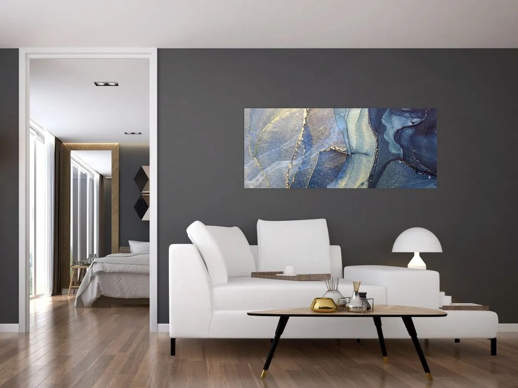 Tablou - Abstracție cu cerneală cu alcool (120x50 cm)